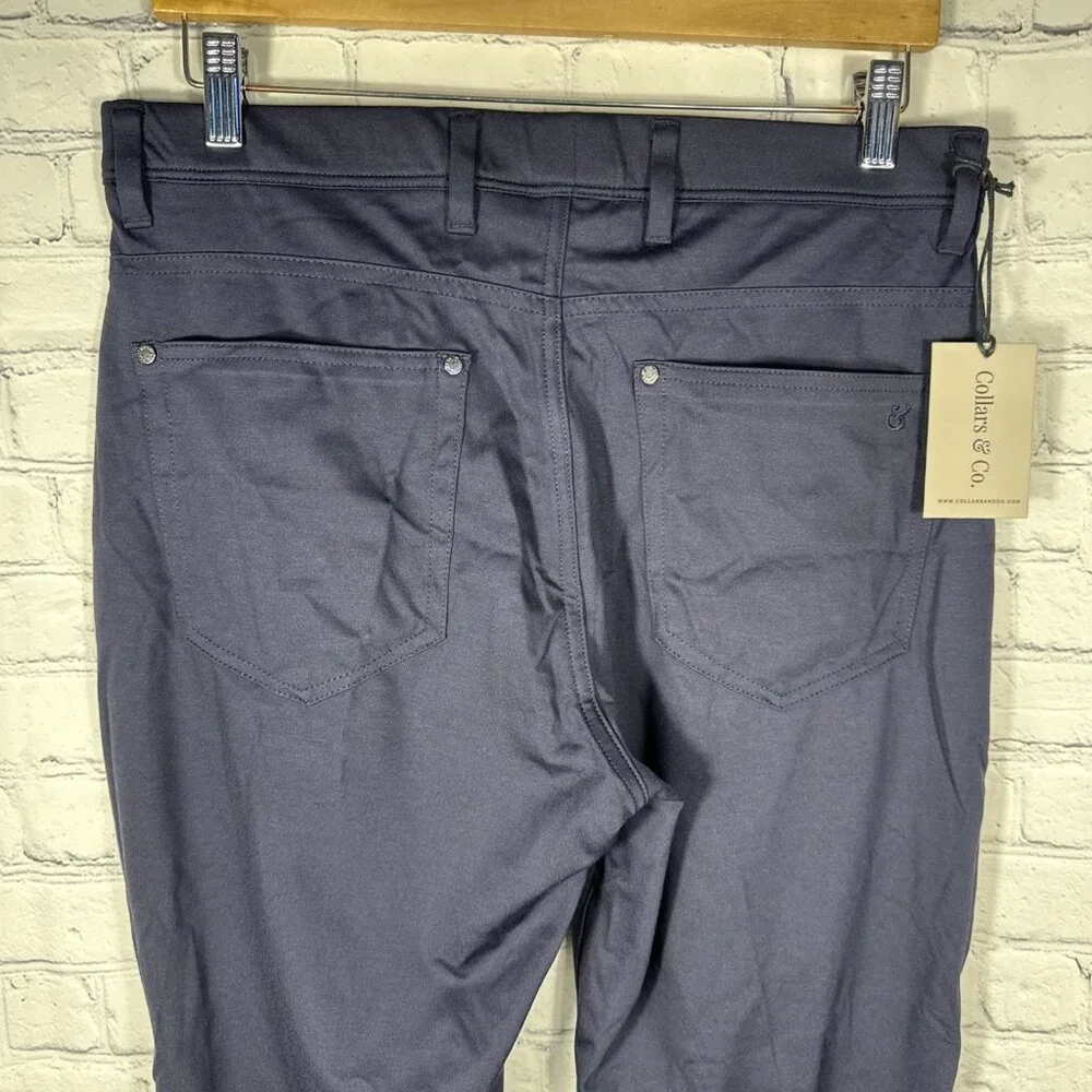 Collars and & Co CEO Tech Pull On Pants Navy 32x30‎ NEW Stretch Golf Athleisure